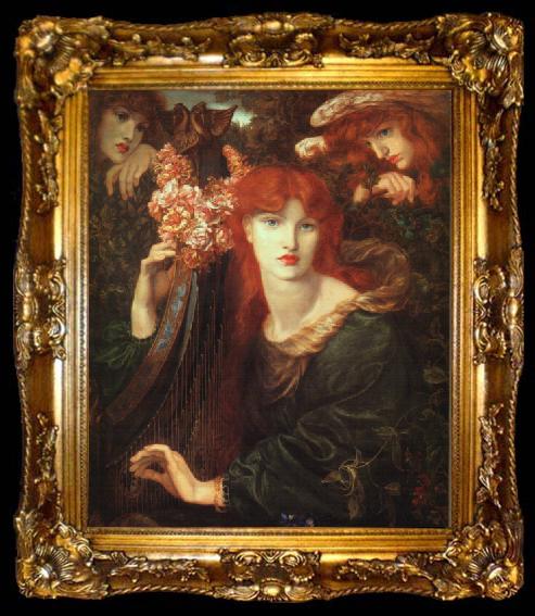 framed  Dante Gabriel Rossetti La Ghirlandata, ta009-2